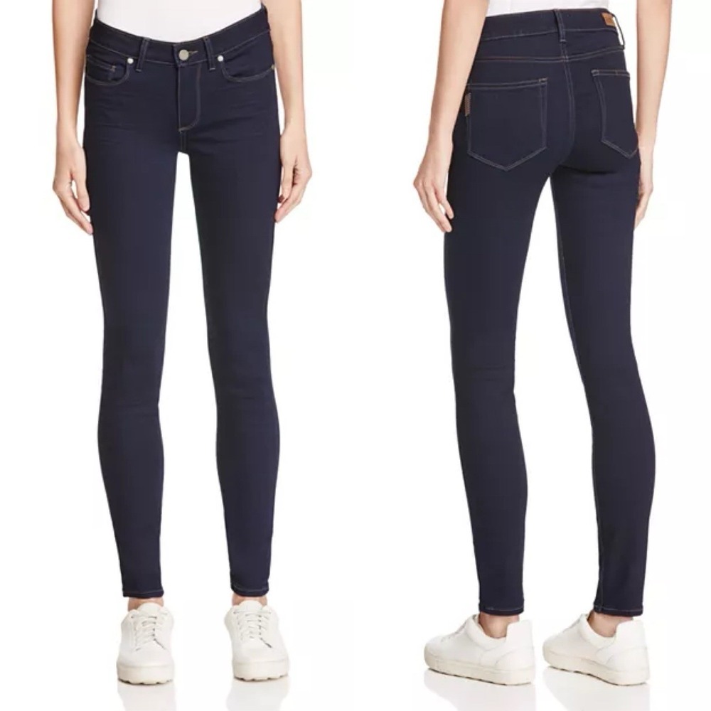 PAIGE Women's Verdugo Ultra Skinny Womens Dark Blue Stretch Denim Size 29 ($189)